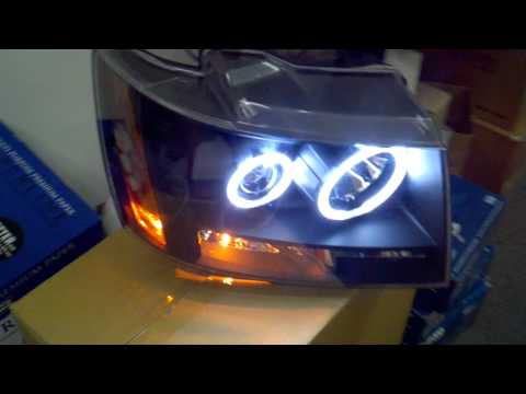 07-10 Avalanche Suburban Tahoe Projector CCFL Headlight (black) - www.ilovebodykits.com
