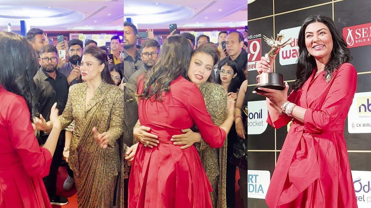Bong Beauties Sushmita Sen and Kajol Reunite: Hugs and Chats at Awards Event!