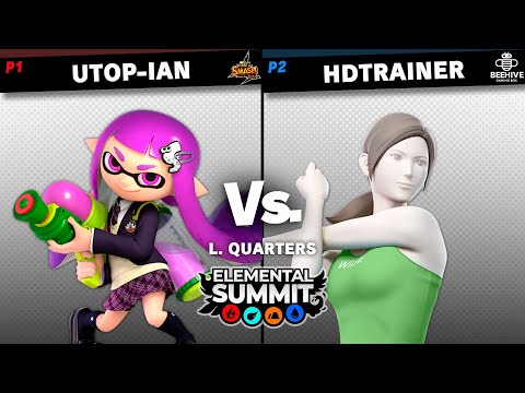 ELEMENTAL SUMMIT - Utop-Ian (Inkling) Vs. HDtrainer (Wii Fit Trainer) - L. Quarters