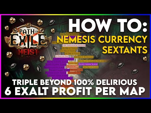 How to Make Currency with the Nemesis Currency Sextant! Triple Beyond 100% Delirious Map Showcase