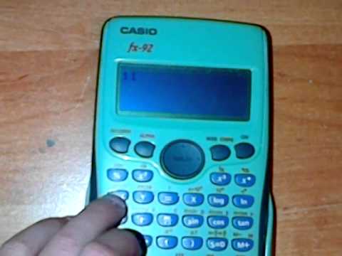 comment regler la calculatrice casio fx 92