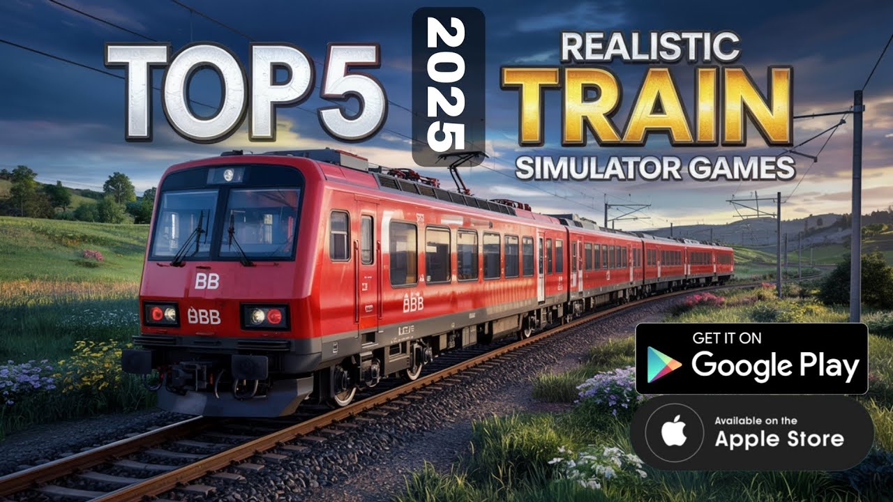 Top 5 Best! Train Simulator Games For Android & iOS 2025|Best Train Games For Android||