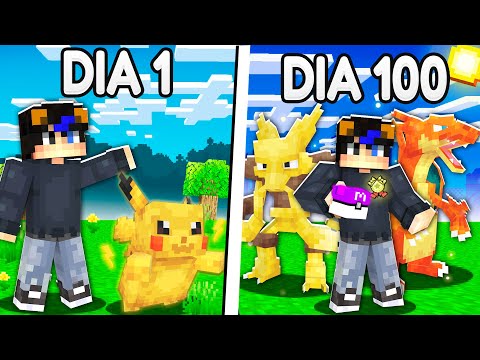 I SURVIVED 100 DAYS in the KANTO POKÉMON REGION in Minecraft COBBLEMON!