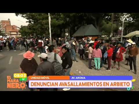 POBLADORES DE #ARBIETO MARCHAN EN #COCHABAMBA POR PRESUNTOS AVASALLAMIENTOS  