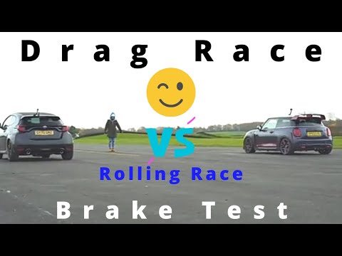 ☺️Drag Race - Rolling Race :- Toyota GR Yaris v MINI GP .