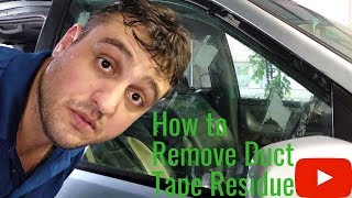 How to Remove sticky glue & residue off glass surfaces