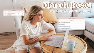 MARCH MONTHLY RESET: New goals, budget update & planning content 🤳