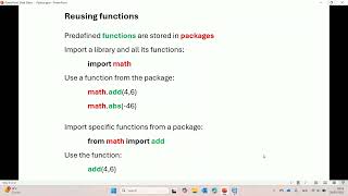 Download the video "VIB Training and Conferences: Use functions from packages in Python"