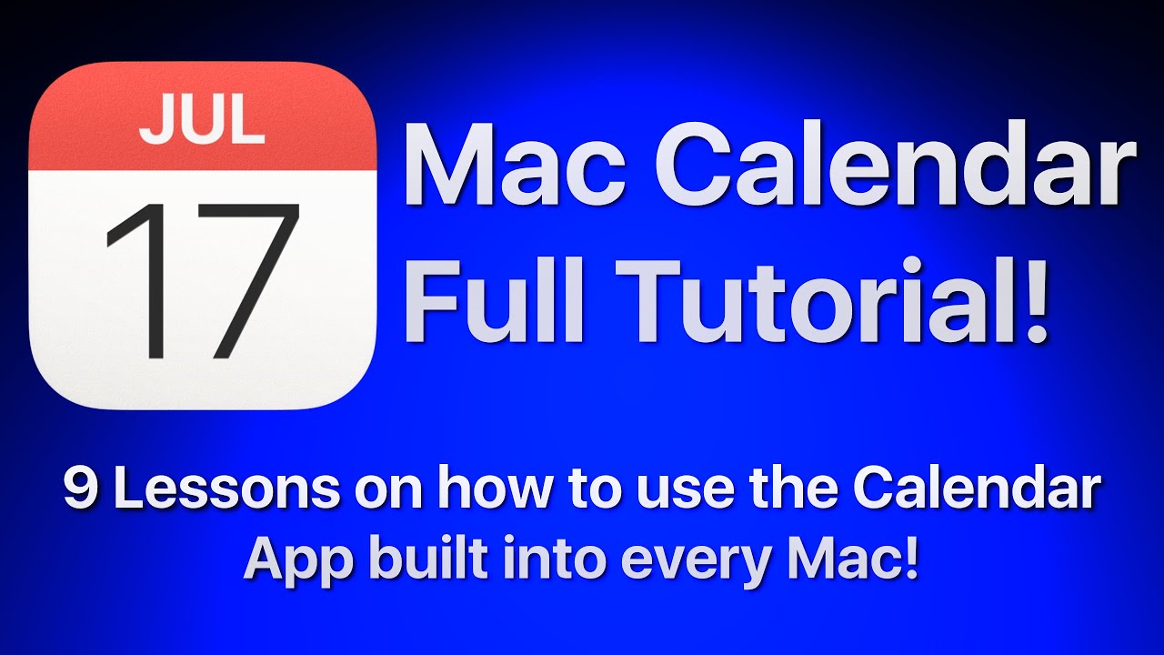 How to use the Mac Calendar App - Full Tutorial!