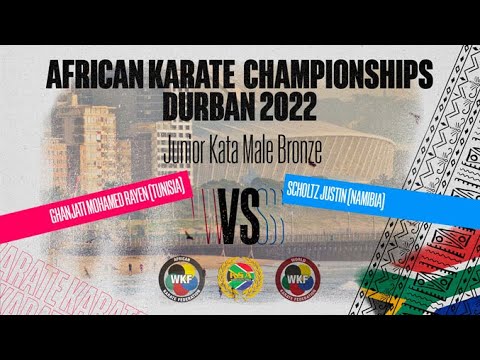 Junior Kata Male Bronze: GHANJATI MOHAMED RAYEN (TUNISIA) vs SCHOLTZ JUSTIN (NAMIBIA)