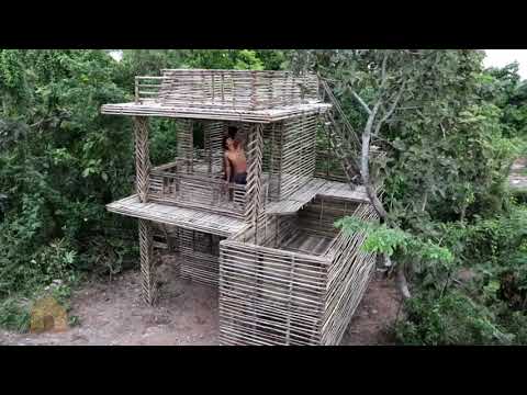 INCRIVEL CONSTRUÇÃO PRIMITIVA  - CRIANDO UMA CASA DE 2 ANDARES OLHA O RESULTADO