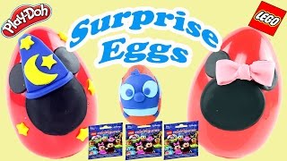 Disney Play-doh Surprise Eggs Lego Minifigures Disney Characters Tsum Tsum Micky Minnie Olaf Stitch