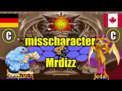 VSAV: Mrdizz (DEU) vs misscharacter (CAN)│Vampire Savior│Fightcade Online