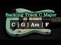 Rock Backing Track C Major | 100 BPM | C G Am F | Guitar Backing Track