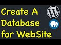 Create A Database In PhpMyAdmin Using MAMP For Your Wordpress WebSite