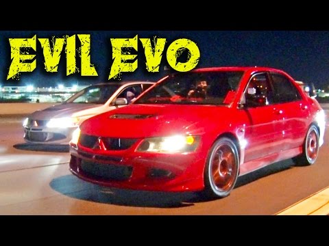 700hp Evo Picks on Civic - Phoenix STREET RACING! Video