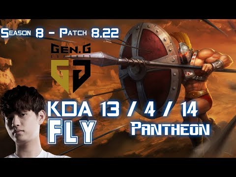 GEN Fly PANTHEON vs JAYCE Mid - Patch 8.22 KR Ranked