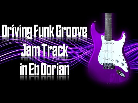 Driving Funk Groove Jam Track in Eb Dorian 🎸 Guitar Backing Track