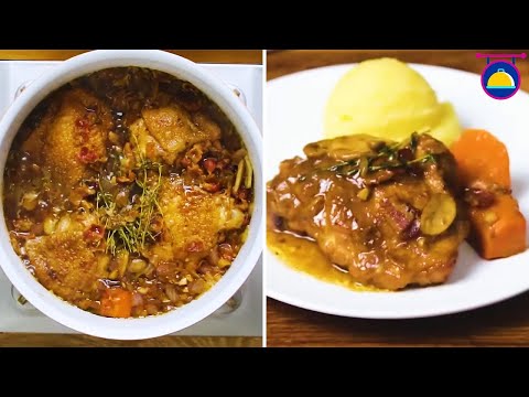 Classic French Coq Au Vin Recipe | Chicken Stew Braised in Wine | Cooking Co.