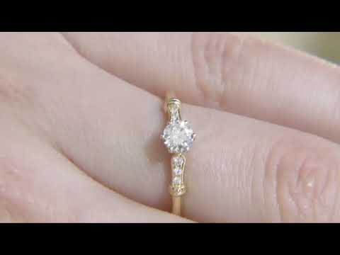 SD079 side stone engagement ring