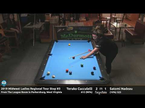 Teruko Cucculelli vs Satomi Nadeau - 9 Ball - 2019 MLRT Stop #3