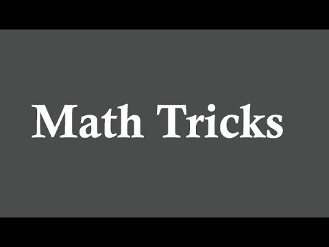 Math Tricks video