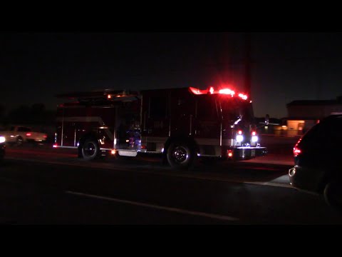 SBCoFD Upland's Newest Medic Engine 164 Arriving On Scene Of A Traffic Collision