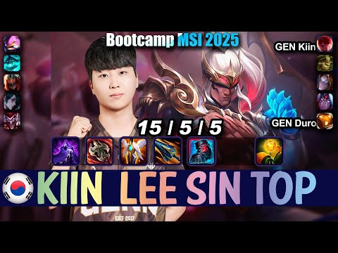 GEN Kiin LEE SIN vs KENNEN Top - Patch 25.13 NA Ranked | Bootcamp MSI 2025 | lolrec