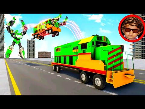 Flying Train Robot Transform: Flying Robot Games || Robot Shooter Game || Android Gameplay 2021