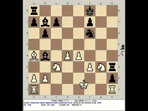 Sivuk, Vitaly vs Vaz, Ethan | Oskemen Open Masters Chess 2025, Kazakhstan