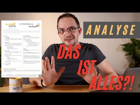 Only 5 steps to the perfect analysis!