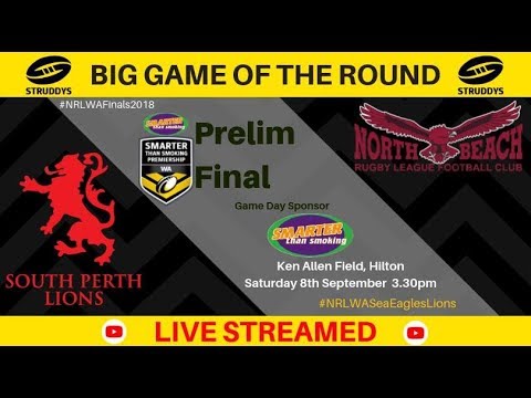 Smarter Than Smoking Premiership 2018 Preliminary Final - Sea Eagles v Lions