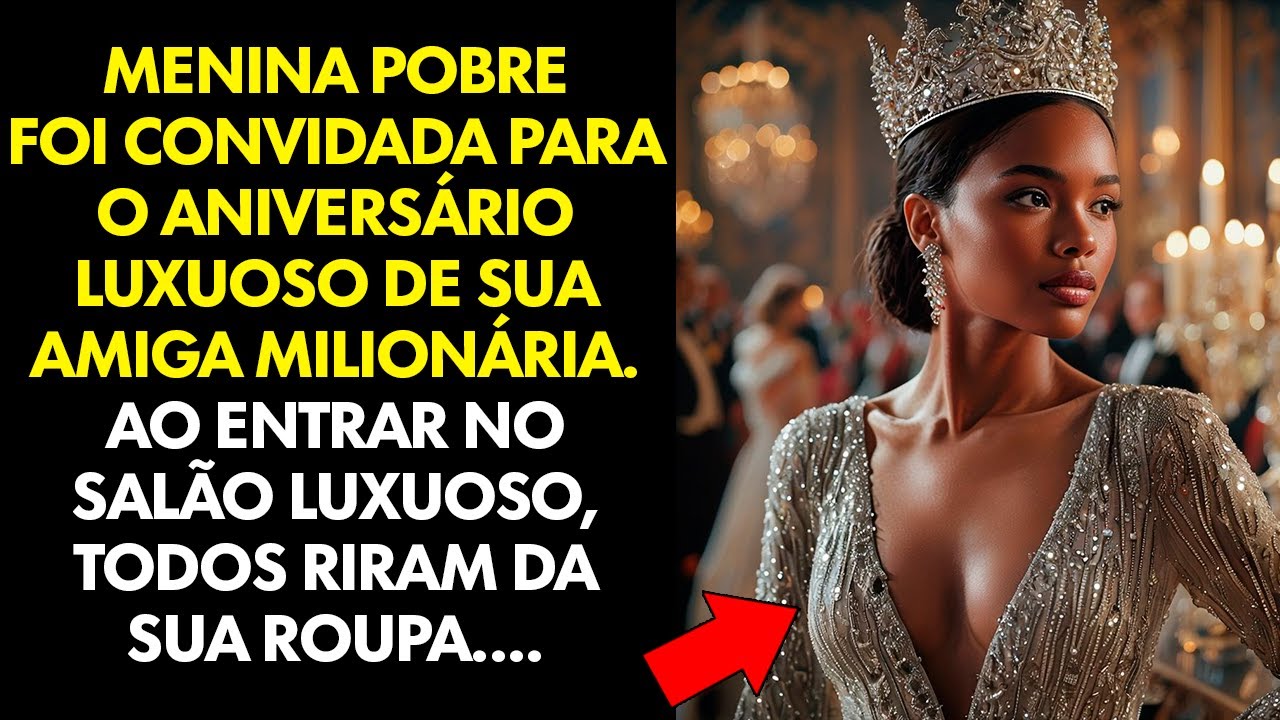 MENINA HUMILDE FOI HUMILHADA NO ANIVERSÁRIO LUXUOSO DA AMIGA MILIONÁRIA, AO ENTRAR SALÃO...