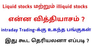 Difference Between Liquid & Illiquid Stocks | Basics of stock market | Tamil | Share Market Academy