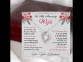 To My Wife Necklace Gift Set
