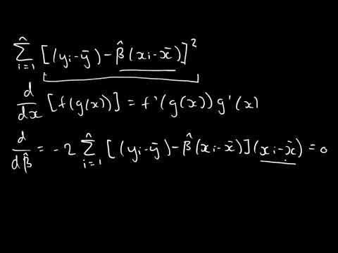 Deriving the OLS Estimators in Simple Linear Regression Model - Part 2