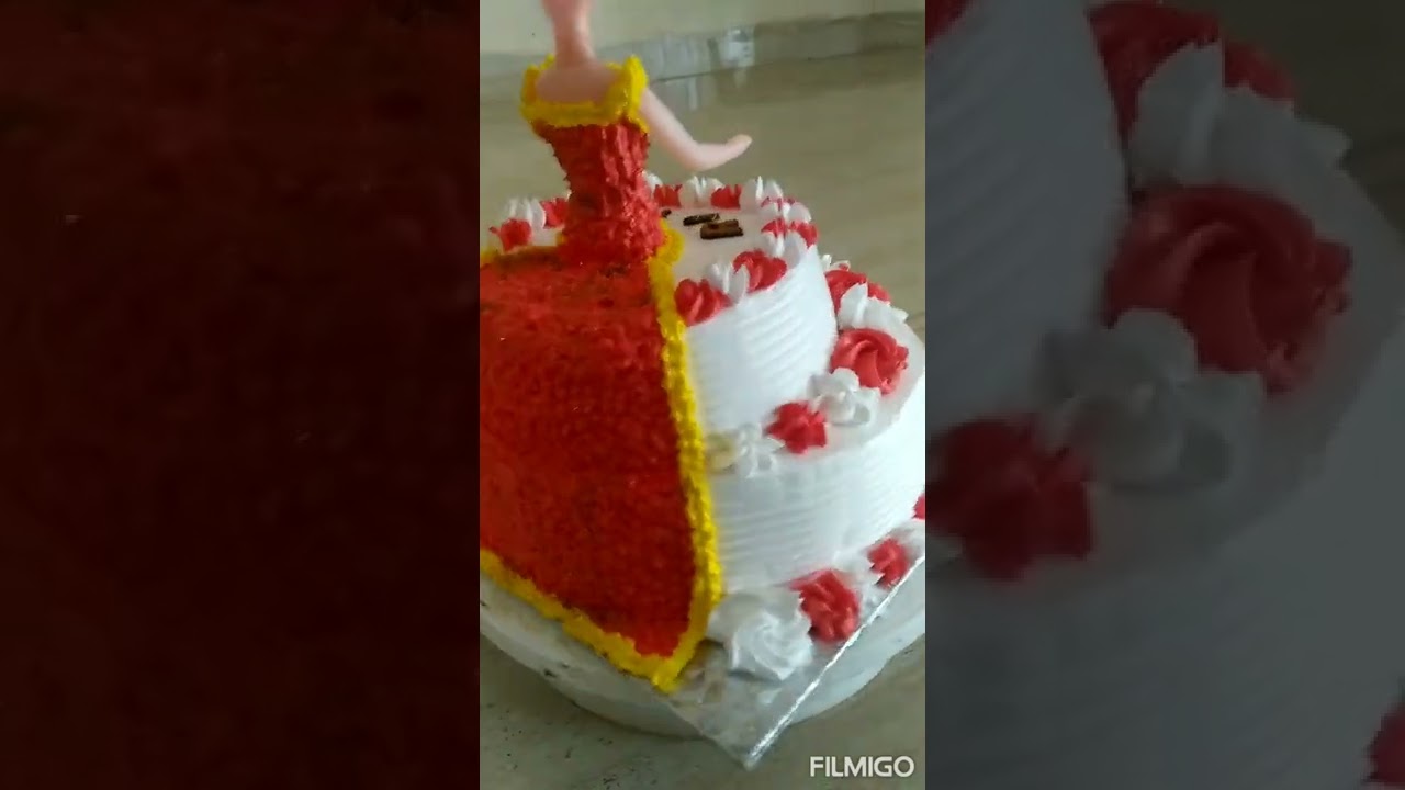 new two layer barbie cake