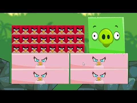 Angry Birds Kick Piggies - RESCUE STELLA BY KICKING GIANT SQUARE PIGGIES!