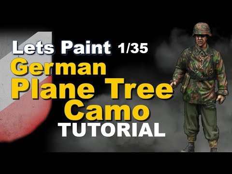 Lets Paint: German 1/35 Plane Tree / Oak Leaf Camouflage painting tutorial