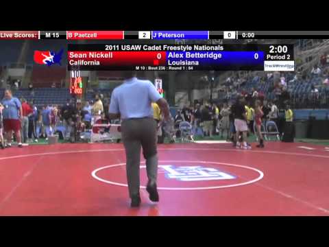 Cadet Freestyle 84 - Sean Nickell (CA) vs. Alex Betteridge (LA)