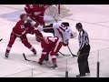 Red Wings Drew Miller Takes Skate to Face.