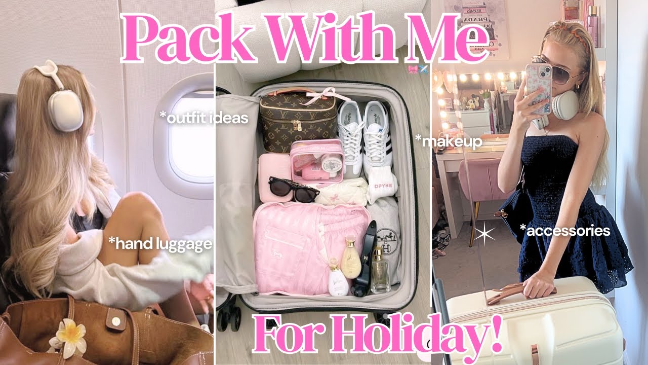 PACK WITH ME FOR HOLIDAY 🌴✈️ *outfit inspiration *makeup essentials