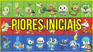 Os iniciais mais fracos de Pokémon