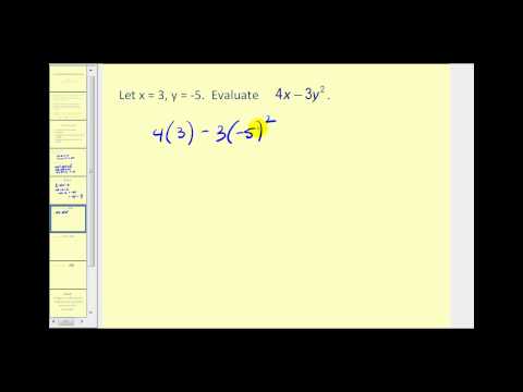 Part of a video titled (Updated Version Available) Evaluating Algebraic Expressions