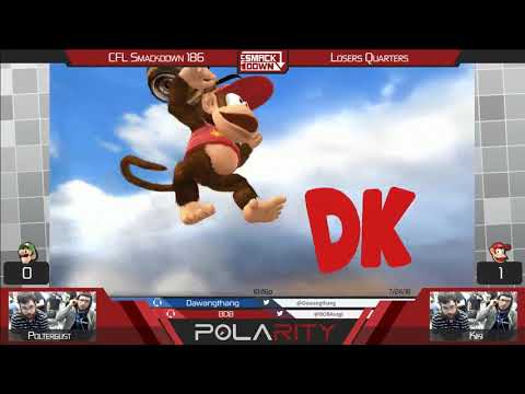 CFL Smackdown 186 WiiU - Poltergust (Luigi) vs Kiki (Diddy Kong) - Losers Quarters