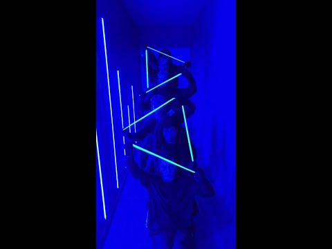 Glow in the dark 🔵 #urban #urbantheory #geometryart #fluo #lines #blue#Urban Theory#Short