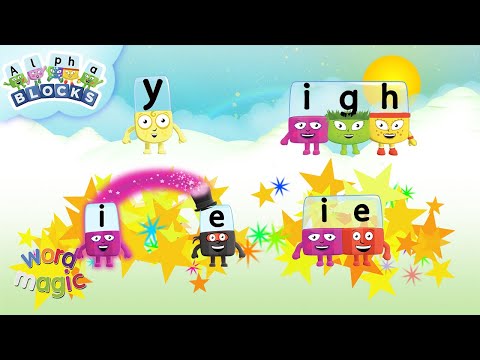 Learn to Read Y, IE, IGH and I_E | Phonics and Word Magic | @officialalphablocks
