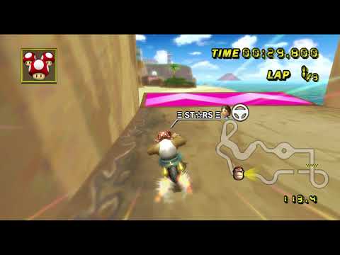 [MKW TAS] Pianta Shore (v1.0-fix) Lap 1 - 48.293