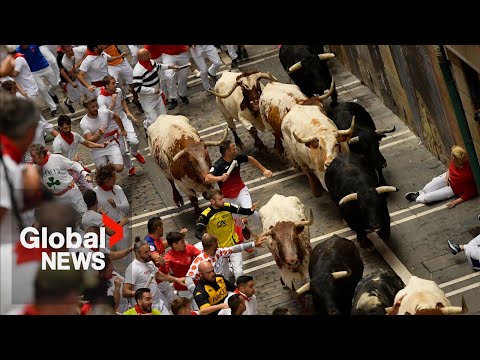 Running of the bulls: 2 injured during 3rd day of Spanish festival
