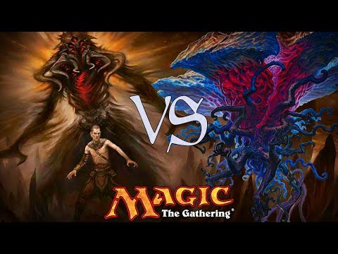 MtG Modern Gameplay - U/R Breach vs Jund Death's Shadow